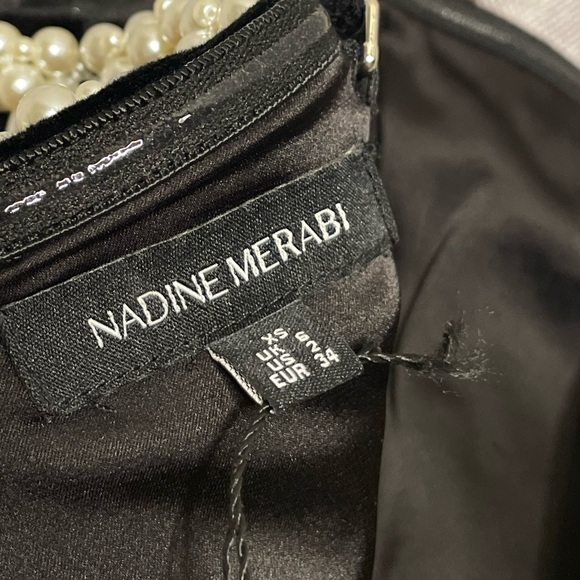 Nadine Merabi Em Velvet Black Dress - Picture 9 of 9
